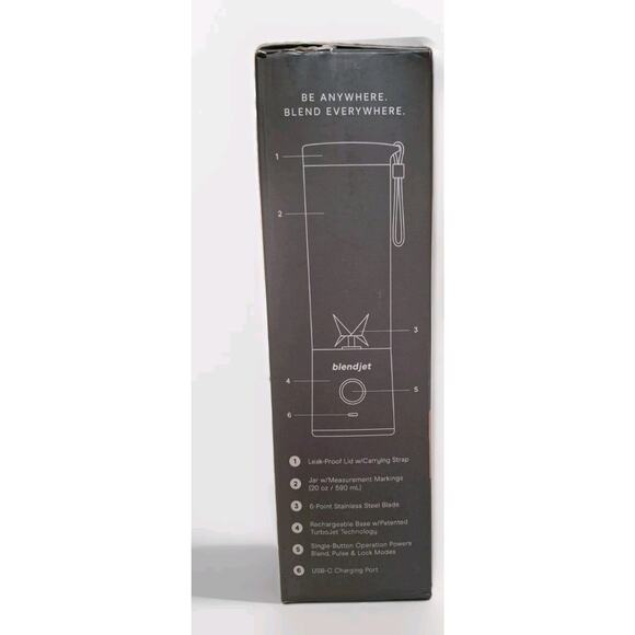 BlendJet 2, The Original Portable Blender, 20 Oz black Stainless Steel Blade USA - Picture 3 of 6